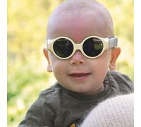 Béaba Lunettes de soleil bébé Glee 0-9 mois, 100% UV Cat 4, protection latérale, Citronnade