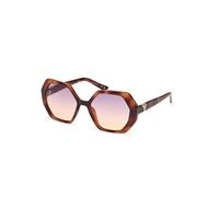 Guess Femme GU7879 53Z Lunettes de soleil Injecté Havane Violet Géométrique Normale Ombré