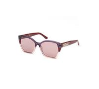 Guess Femme GU7912 71Y Lunettes de soleil Injecté Bordeaux Violet Papillon Normale