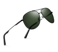 Lunettes de Soleil Homme Pilote Lunettes de Soleil Polarisées Pour Hommes et Femmes Protection Style Classique Lunettes Ultralégères Verres Anti-Reflets Conduite Pêche Sports Avec Lunettes de Soleil