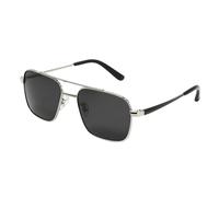 Lunettes de Soleil Homme Rectangle Double Pont Argent Sebastien Loeb Racing Protection Indice 3 avec Branche Flex