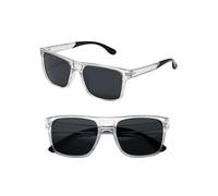 Lunettes de Soleil Homme Rectangle Double Pont Transparente Marque Sebastien Loeb Racing Protection Indice 3 Moderne et Confort