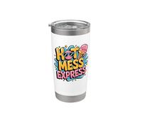 Lunettes de soleil Hot Mess Express Ice Cream Fun Gobelet isotherme en acier inoxydable double paroi