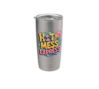 Lunettes de soleil Hot Mess Express Ice Cream Fun Gobelet isotherme en acier inoxydable double paroi