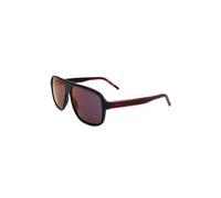 HUGO Lunettes de soleil en acétate noir avec verres teintés rouges - Style HG 1296/SOIT60AO, 58127138 Noir pcs.