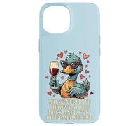 Lunettes de Soleil Humoristiques avec Citation Sarcastique de Canard Coque pour iPhone 15
