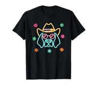 Lunettes de Soleil Humoristiques avec Motif de Chien de Cowboy T-Shirt