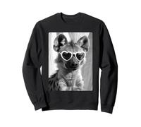 Lunettes de Soleil hyène drôle avec cœurs Mignon Hyaena Animal Meme Sweatshirt