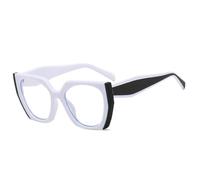 Lunettes de soleil œil de chat polygonales tendance, style vintage, verres dégradés transparents, protection UV400, pour femmes et hommes. Lunettes bicolores idéales pour le shopping, les voyages, la