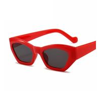 Lunettes De Soleil ?Il De Chat Rétro Pour Hommes Et Femmes",Lunettes Vintage,Créateur De Luxe,Petite Monture Bergame,"Lunettes De Mode - Type Red Gray-With Pouch And Cloth