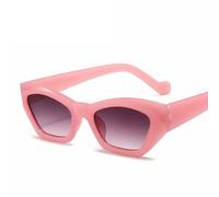 Lunettes De Soleil ?Il De Chat Rétro Pour Hommes Et Femmes",Lunettes Vintage,Créateur De Luxe,Petite Monture Bergame,"Lunettes De Mode - Type Pink Double Gray-With Pouch And Cloth