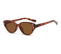 Lunettes de soleil œil de chat tendance pour femmes et hommes, verres solaires de luxe, pour la conduite, les voyages, l'été, UV400 (marron léopard)