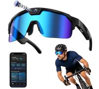 Lunettes de soleil intelligentes avec assistant IA, caméra HD 8 MP avec Bluetooth 5.3, mémoire de 4 Go, enregistrement vidéo, traduction en temps réel, haut-parleur ouvert pour cyclisme, voyage