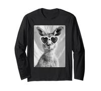 Lunettes de Soleil Kangourou drôle avec cœurs Animaux australiens Meme Manche Longue