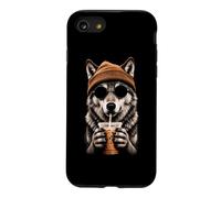 Lunettes de Soleil Loup drôles de Loup Buvant du café glacé Coque pour iPhone SE (2020) / 7/8