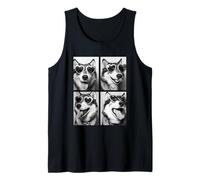 Lunettes de Soleil Loups Mignons avec cœurs Loup drôles Saint-Valentin Débardeur