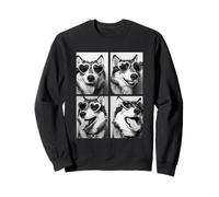 Lunettes de Soleil Loups Mignons avec cœurs Loup drôles Saint-Valentin Sweatshirt