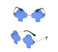 Lunettes de Soleil, Lunettes de Soleil en Forme de Champignon Lunettes Lunettes Ton Rétro Irrégulier Unisexe