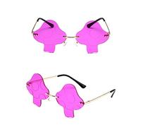 Lunettes de Soleil, Lunettes de Soleil en Forme de Champignon Lunettes Lunettes Ton Rétro Irrégulier Unisexe