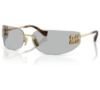 Miu Miu Femme Miu Miu MU A51S 5AK50K Lunettes de soleil Métal Or Gris Carré Normale