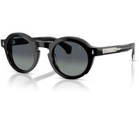 Moncler Unisex Sunglass ME6012 AURONE - Couleur du Monture: Noir brillant, Couleur de Lentille: Dégradé Gris