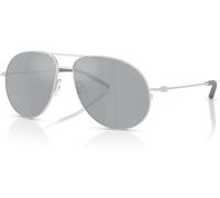 Moncler - Lunettes de soleil argent mat avec flash gris - unisex - Accessoires - Gris - Taille: 58 MM