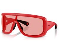 Moncler Unisex Sunglass ME8003 Snowseeker - Couleur du Monture: Rouge mat, Couleur de Lentille: Rouge
