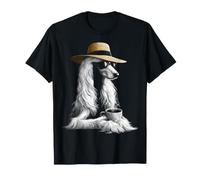 Lunettes de Soleil Motif café Art lévrier Afghan Chien Maman T-Shirt