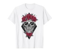 Lunettes de Soleil Motif géométrique Rose tête de Mort T-Shirt