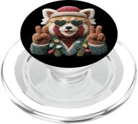 Lunettes de Soleil Motif Panda Rouge Mignon Signe de Paix drôle PopSockets PopGrip pour MagSafe