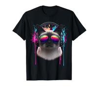 Lunettes de Soleil Motif Raquettes Chat Papa Casque T-Shirt