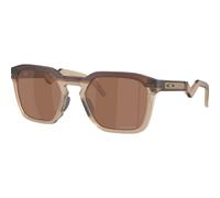 Oakley Lunettes de soleil OO9533 HSTN SQ Mixte Mat Rootbeer Prizm Tungsten Marron