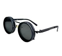 Lunettes de soleil ombres pour homme, lunettes polarisées arrondies, lunettes de soleil réglables 1 à 9 vitesses, lunettes de soleil filtrantes ND, lunettes de protection solaire rétro classiques au