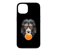 Lunettes de Soleil Orange Bubble Gum Lion Stripe Tête de Lion Coque pour iPhone 13