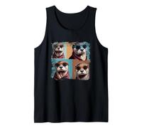 Lunettes de Soleil Otter Lover Pop Art Cool Animal Portrait Débardeur
