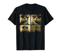 Lunettes de Soleil Otter Lover Pop Art Cool Animal Portrait T-Shirt