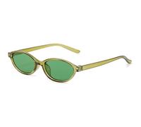 Lunettes de soleil ovales modernes à petite monture UV400 pour un usage | Plusieurs options de couleur pour homme et femme, réduisant les reflets avec portabilité pour un usage quotidien