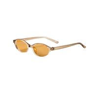 Lunettes de soleil ovales modernes à petite monture UV400 pour un usage | Plusieurs options de couleur pour homme et femme, réduisant les reflets avec portabilité pour un usage quotidien