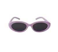 Lunettes de soleil ovales polarisées pour enfants de 3 à 12 ans + porte-lunettes + pochette pour lunettes de soleil, lilas