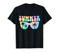 Lunettes de Soleil Pastel d'été - Typographie Palmier T-Shirt Graphique avec Valeur