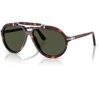 Persol Unisex Persol PO0202S 24/31 Lunettes de soleil Acétate Tortue Vert Carré Normale