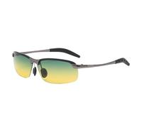 Lunettes de soleil photochromiques en métal polarisées pour homme, vision nocturne, conduite, pêche, équitation, 2026, Cadre noir pistolet B, Taille unique