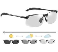 Lunettes de soleil photochromiques polarisées blanches et noires UV400 Lunettes de soleil de sport Lunettes de soleil de jour et de nuit Lunettes de soleil ultra-légères Lunettes de cyclisme et