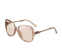 Lunettes de soleil photochromiques pour femme violet rose thé polarisé UV400 verres changent de couleur tendance carré diamant décoloration, Décoloration du thé, Taille unique