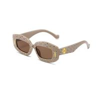 Lunettes de Soleil plaqué en Diamant Lunettes de Soleil étoilées carrées féminines à la Mode à Porter avec des Verres Hip-hop