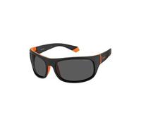 Lunettes de soleil - - PLD 2125-S 8LZ M9 - Enveloppant - Homme - Noir Orange - Gris Polarisé