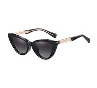 Lunettes de soleil polarisées à clip pour femmes TR90 Cadre épais Magnétique Anti Lumière bleue Œil de chat, Noir avec gris