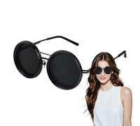 Lunettes de soleil polarisées à teinte réglable pour homme | 1 à 9 lunettes de soleil colorées à engrenages ND9 Lunettes polarisées sans étapes | Accessoires de lunettes rondes filtre