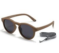 Lunettes de Soleil Polarisées avc Bande pour Bébé Garçons et Filles 0 à 3 ans, Enfants Nourrisson Chic Lunettes de Soleil Incassables UV400 Protection Verre Léger Flexible Cadre Lunettes de Soleil