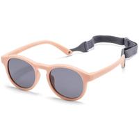 Lunettes de Soleil Polarisées avc Bande pour Bébé Garçons et Filles 0 à 3 ans, Enfants Nourrisson Chic Lunettes de Soleil Incassables UV400 Protection Verre Léger Flexible Cadre Lunettes de Soleil
